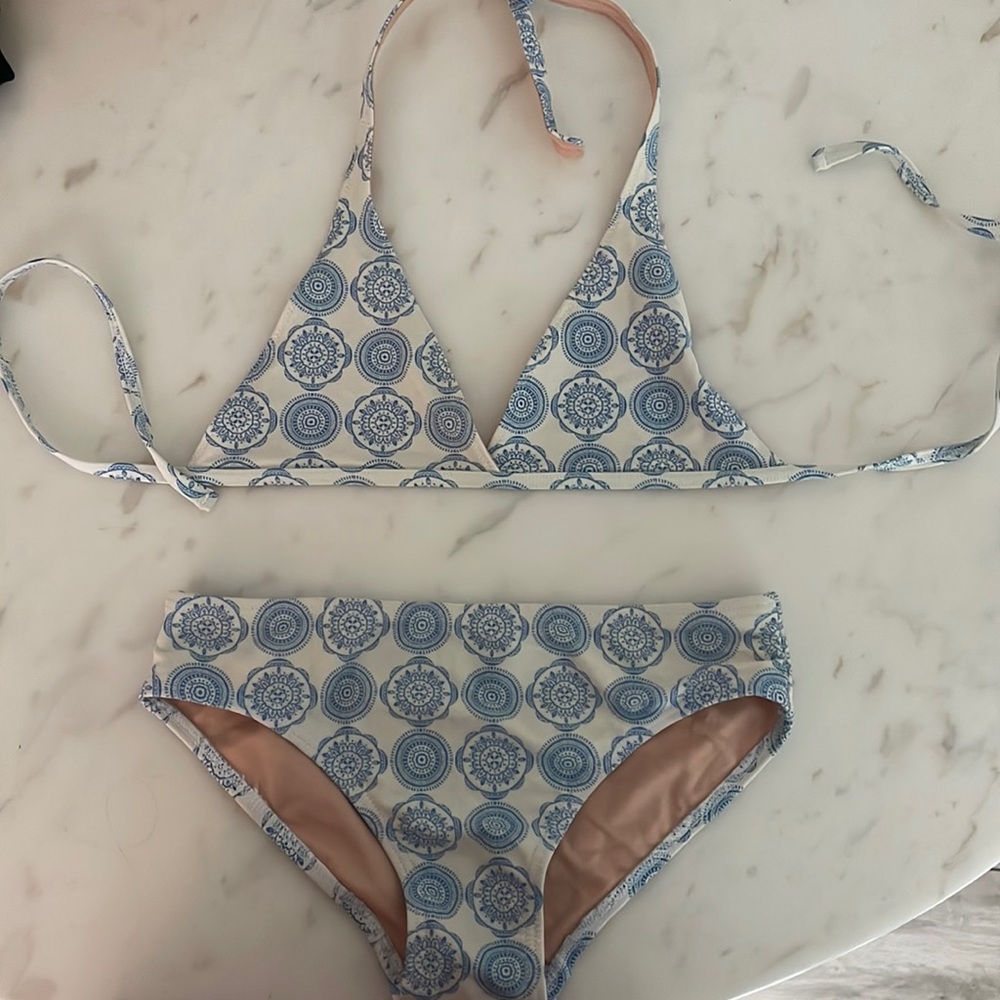 Toobydoo New York bikini set in gorgeous blue and white print